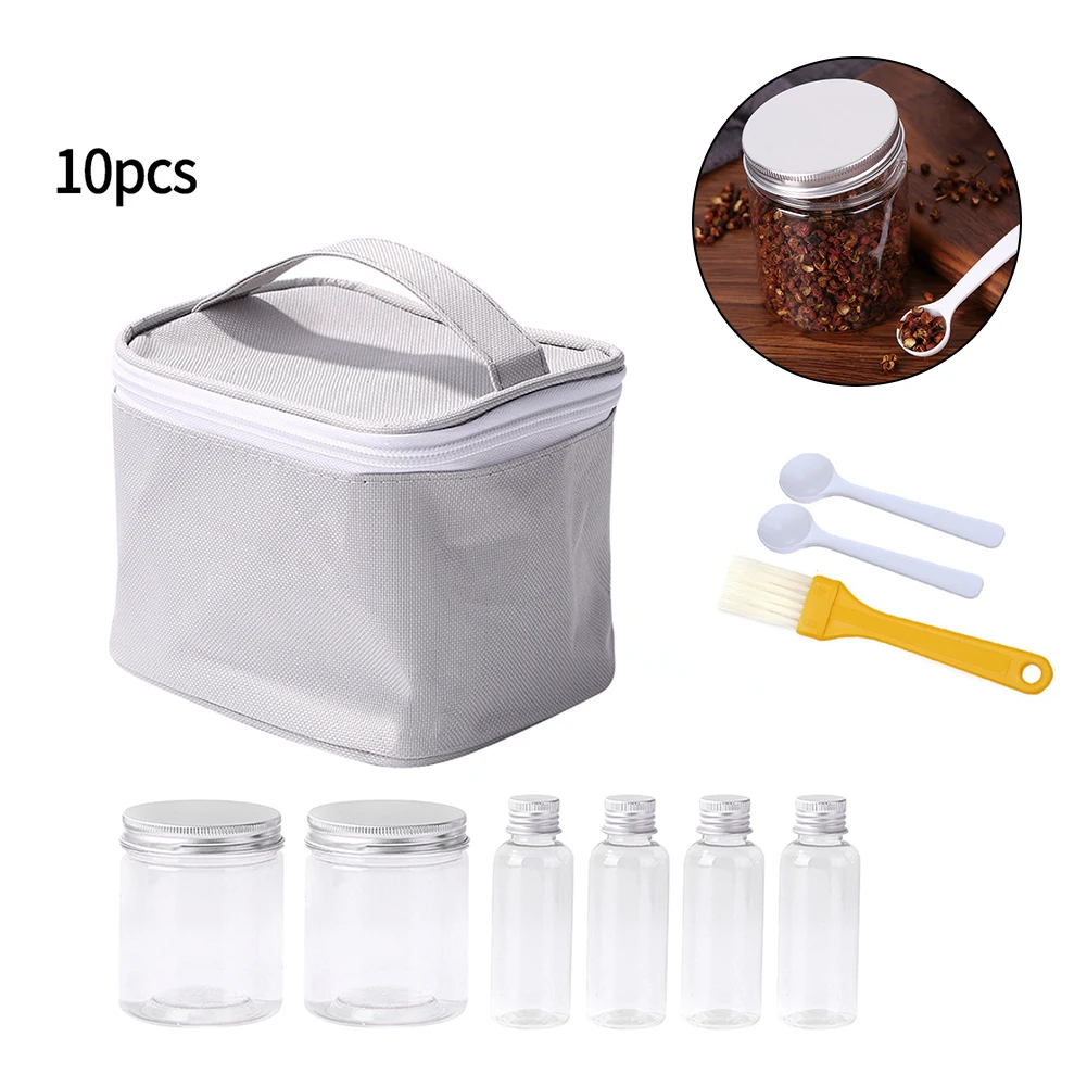 10pcs Condiment Spice Jar Bottles Camping Picnic BBQ Grilling Seasoning Tool Use For Outdoor Sundries Storage Bag Cosmetic Bag
10pcs Condiment Spice Jar Bottles Camping Picnic BBQ Grilling Seasoning Tool Use For Outdoor Sundries Storage Bag Cosmetic Bag
