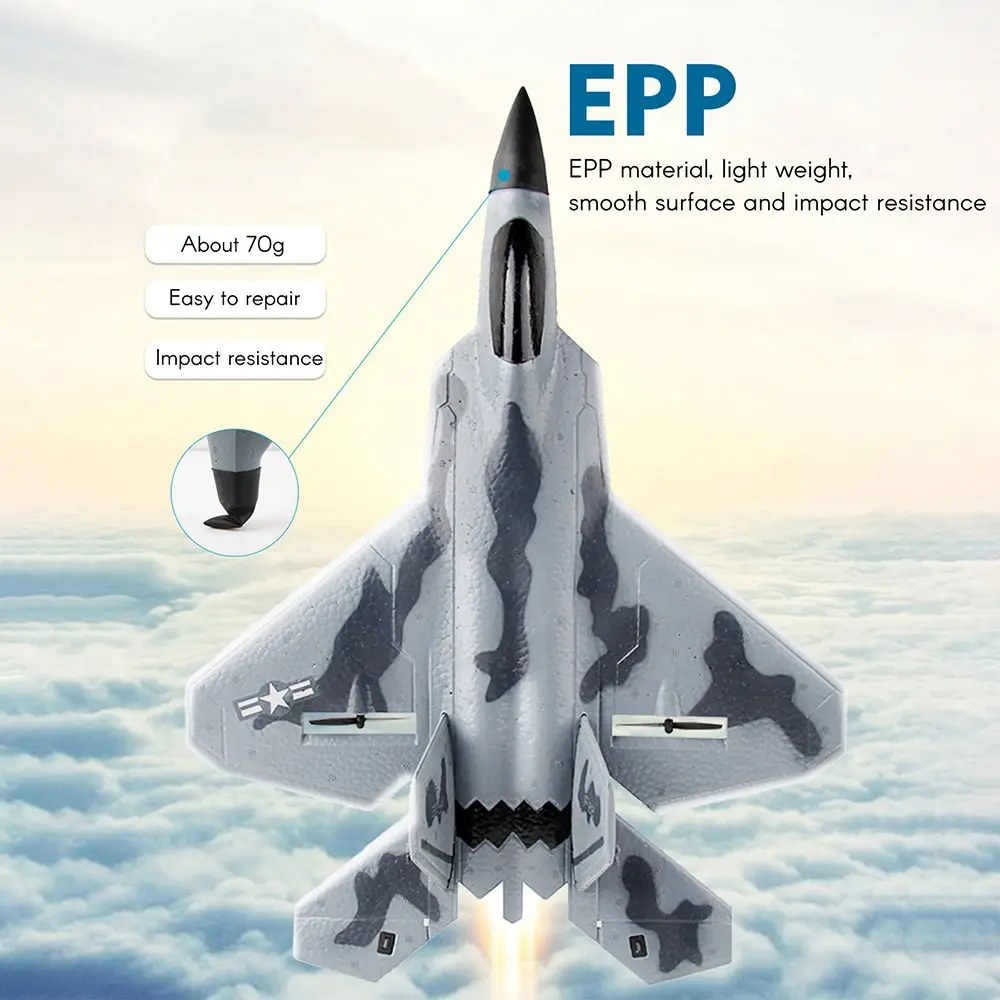 Fixed Wing Kid Boy Gift High Speed FX822 for F22 Raptor Remote Control Airplane Plane Toy EPP Foam RC Glider
Fixed Wing Kid Boy Gift High Speed FX822 for F22 Raptor Remote Control Airplane Plane Toy EPP Foam RC Glider