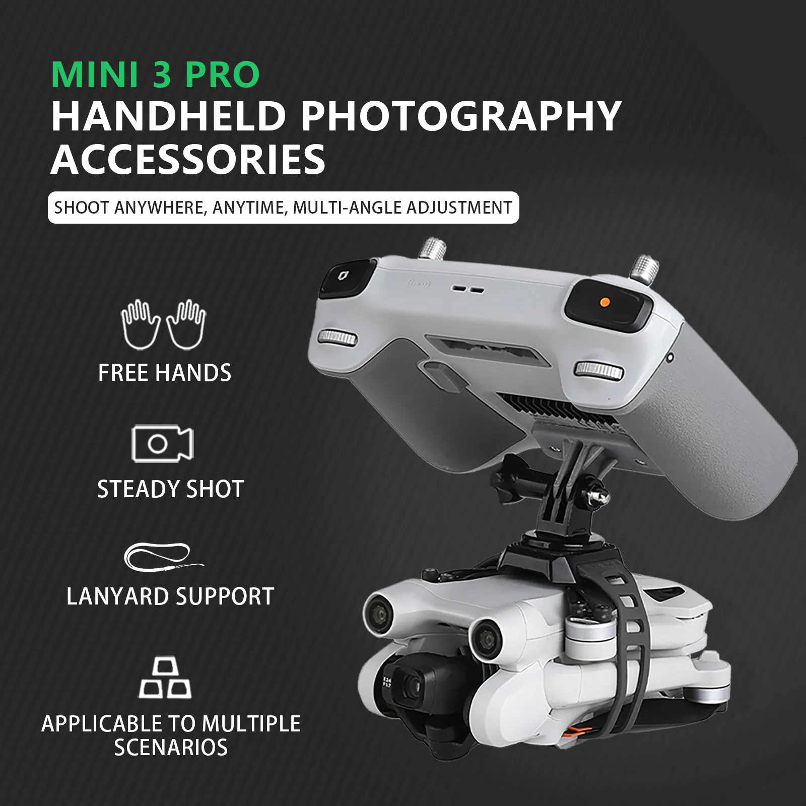 Аксессуары для DJI Mini 3 Pro Аксессуары для дрона для DJI Mini 3 Pro ручное устройство для камеры с дистанционным управлением фиксированная фотография
Аксессуары для DJI Mini 3 Pro Аксессуары для дрона для DJI Mini 3 Pro ручное устройство для камеры с дистанционным управлением фиксированная фотография