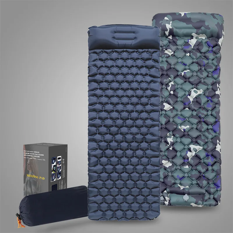 Outdoor Camping Sleeping Pad Inflatable Mattress with Pillows Ultralight Air Mat Built-in Inflator Pump Travel Hiking
Outdoor Camping Sleeping Pad Inflatable Mattress with Pillows Ultralight Air Mat Built-in Inflator Pump Travel Hiking