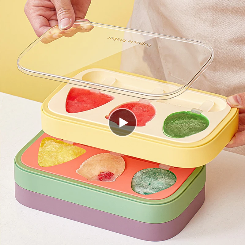 Silicone Ice Cream Mold With Cover DIY Homemade Popsicle Moulds Freezer Reusable Small Size Ice Cube Tray Popsicle Barrel Makers
Silicone Ice Cream Mold With Cover DIY Homemade Popsicle Moulds Freezer Reusable Small Size Ice Cube Tray Popsicle Barrel Makers