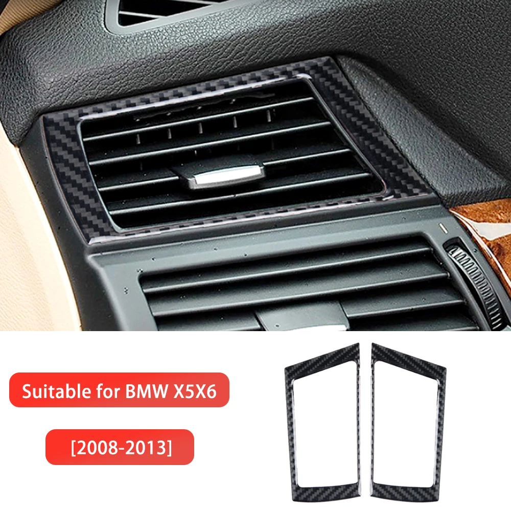 Car Styling Carbon Fiber Rear Air Conditioning Outlet Frame Trim Panel Decals Protector Stickers For BMW X5 E70 X6 E71 2008-2013
Car Styling Carbon Fiber Rear Air Conditioning Outlet Frame Trim Panel Decals Protector Stickers For BMW X5 E70 X6 E71 2008-2013