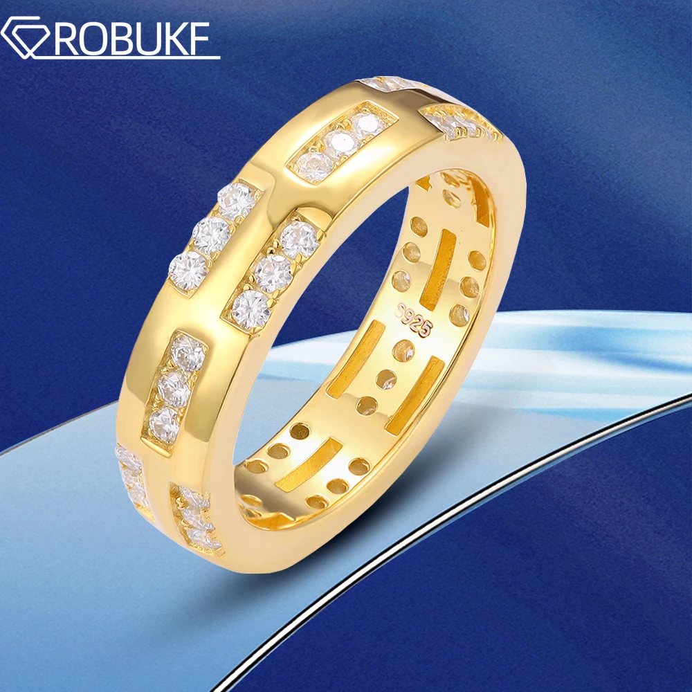 1.5mm Full Moissanite Rings For Women Men S925 Sterling Silver 18k Plated GRA Certificate 0.81cttw D Color Wedding Band Jewelry
1.5mm Full Moissanite Rings For Women Men S925 Sterling Silver 18k Plated GRA Certificate 0.81cttw D Color Wedding Band Jewelry