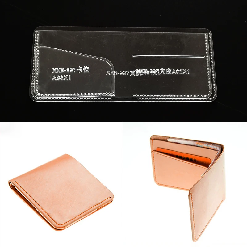 Simple Card Insertion Wallet Transparent Acrylic Handmade Leather Tool DIY Leather Tool Board Template 10.5x9.2cm
Simple Card Insertion Wallet Transparent Acrylic Handmade Leather Tool DIY Leather Tool Board Template 10.5x9.2cm