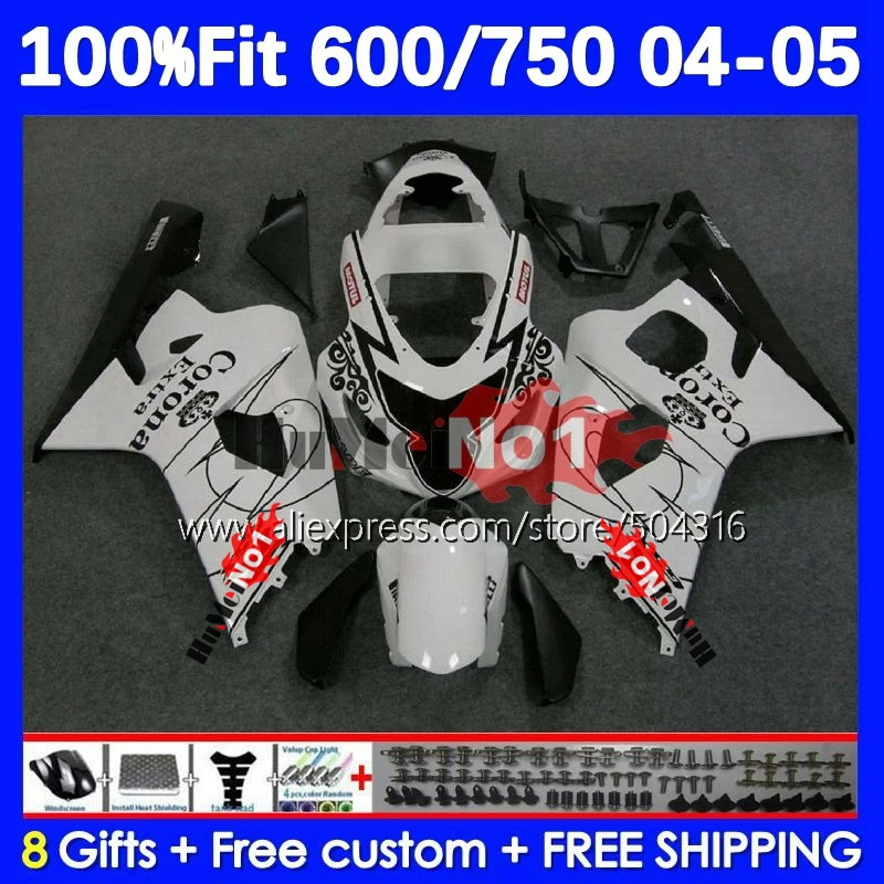 Injection Body For GSXR 750 600 CC K4 GSX-R600 750CC 15No.20 GSXR-750 GSXR600 GSXR750 04 05 2004 2005 OEM Fairings white glossy
Injection Body For GSXR 750 600 CC K4 GSX-R600 750CC 15No.20 GSXR-750 GSXR600 GSXR750 04 05 2004 2005 OEM Fairings white glossy