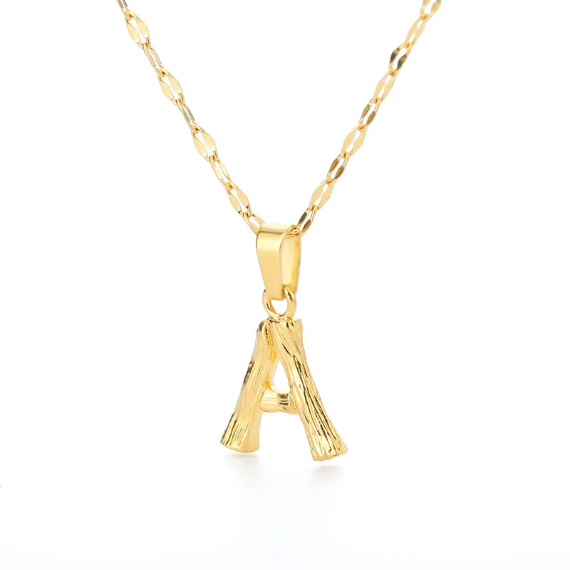 TULX Stainless Steel Bamboo 26 Letter Necklaces For Women Initial Alphabet Pendant Necklace Fashion Link Chain Jewelry
TULX Stainless Steel Bamboo 26 Letter Necklaces For Women Initial Alphabet Pendant Necklace Fashion Link Chain Jewelry