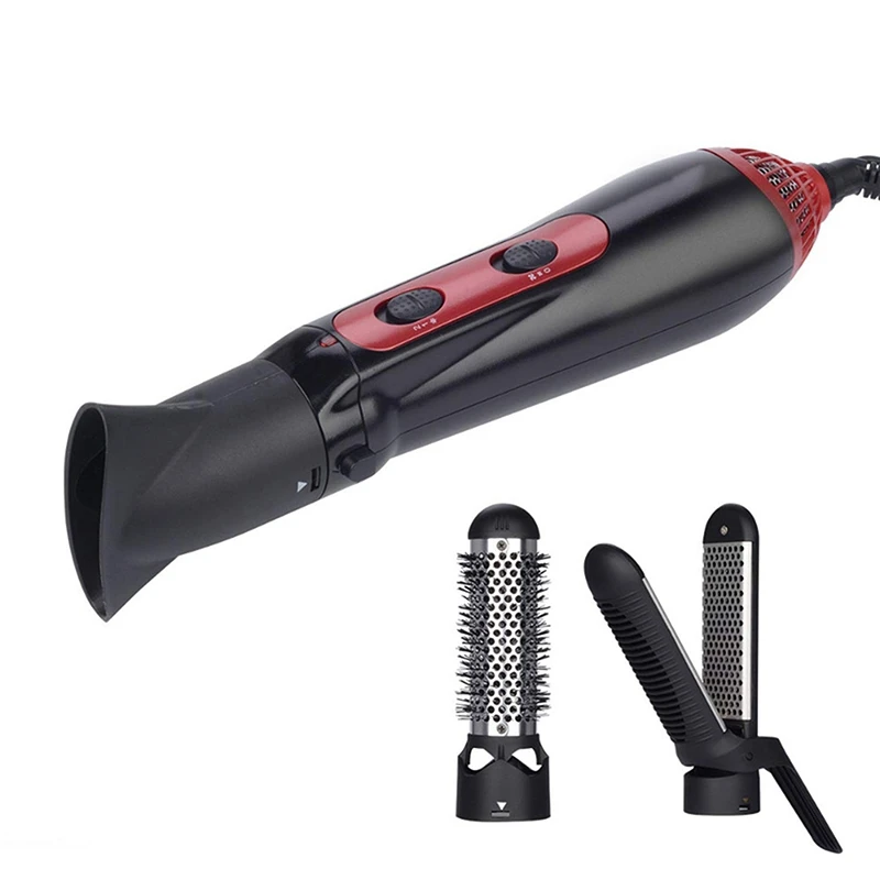 

Hot Air Brush 3 In 1 Professional Hair Dryer & Straightener & Curler Iron Electric Salon Hair Styling Tool Hot Hairdressing Comb