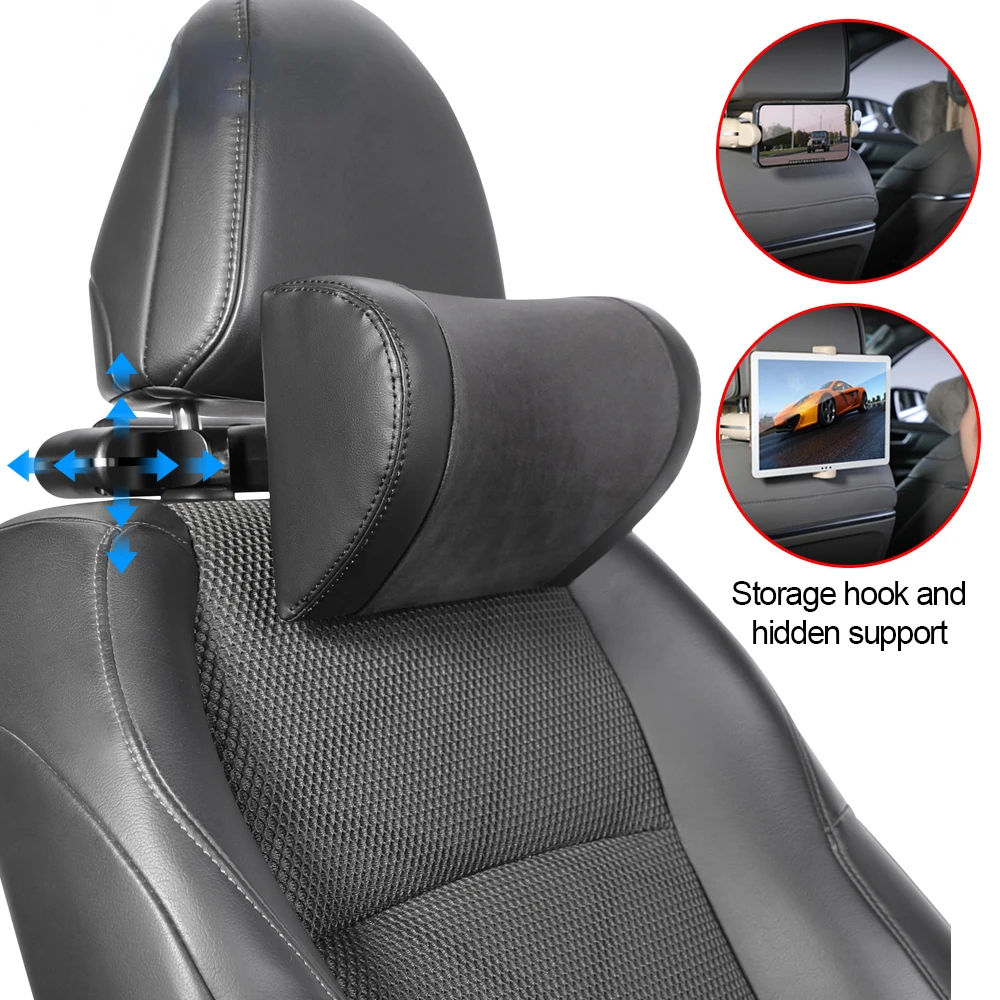 Многофункциональная автомобильная подушка на шею, подголовник, подголовник сиденья, защита головы, регулируемый держатель телефона и крючок для хранения, автомобильные аксессуары 
Многофункциональная автомобильная подушка на шею, подголовник, подголовник сиденья, защита головы, регулируемый держатель телефона и крючок для хранения, автомобильные аксессуары