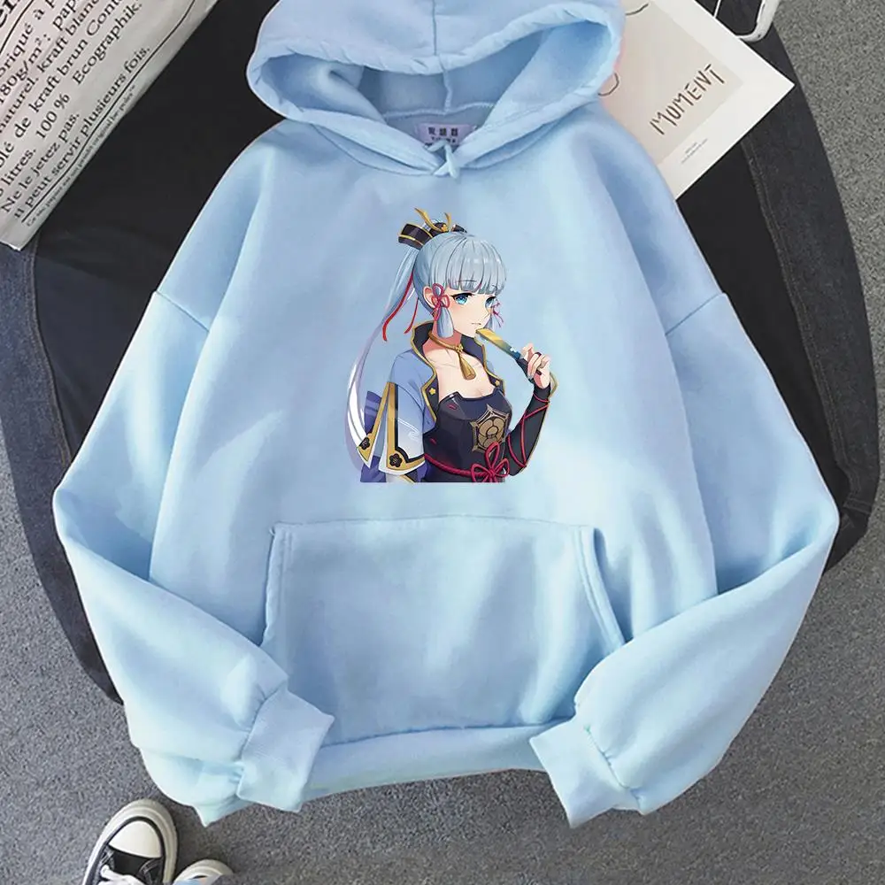 

Kawaii Kamisato Ayaka Genshin Impact Anime Hoodie Aesthetic Harajuku Hoody Women Cartoon Graphic Pullover Sweatshirt Streetwear