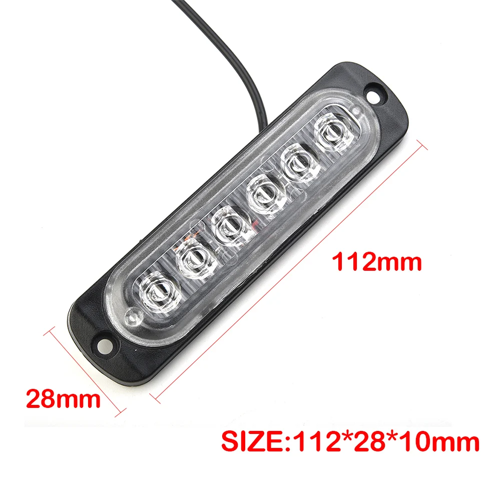 Useful Accessories Durable Strobe Lights 333mA 6 LED Set Transparent Warning 12V-24V DC 18W Beacon Hazard Lens
Useful Accessories Durable Strobe Lights 333mA 6 LED Set Transparent Warning 12V-24V DC 18W Beacon Hazard Lens