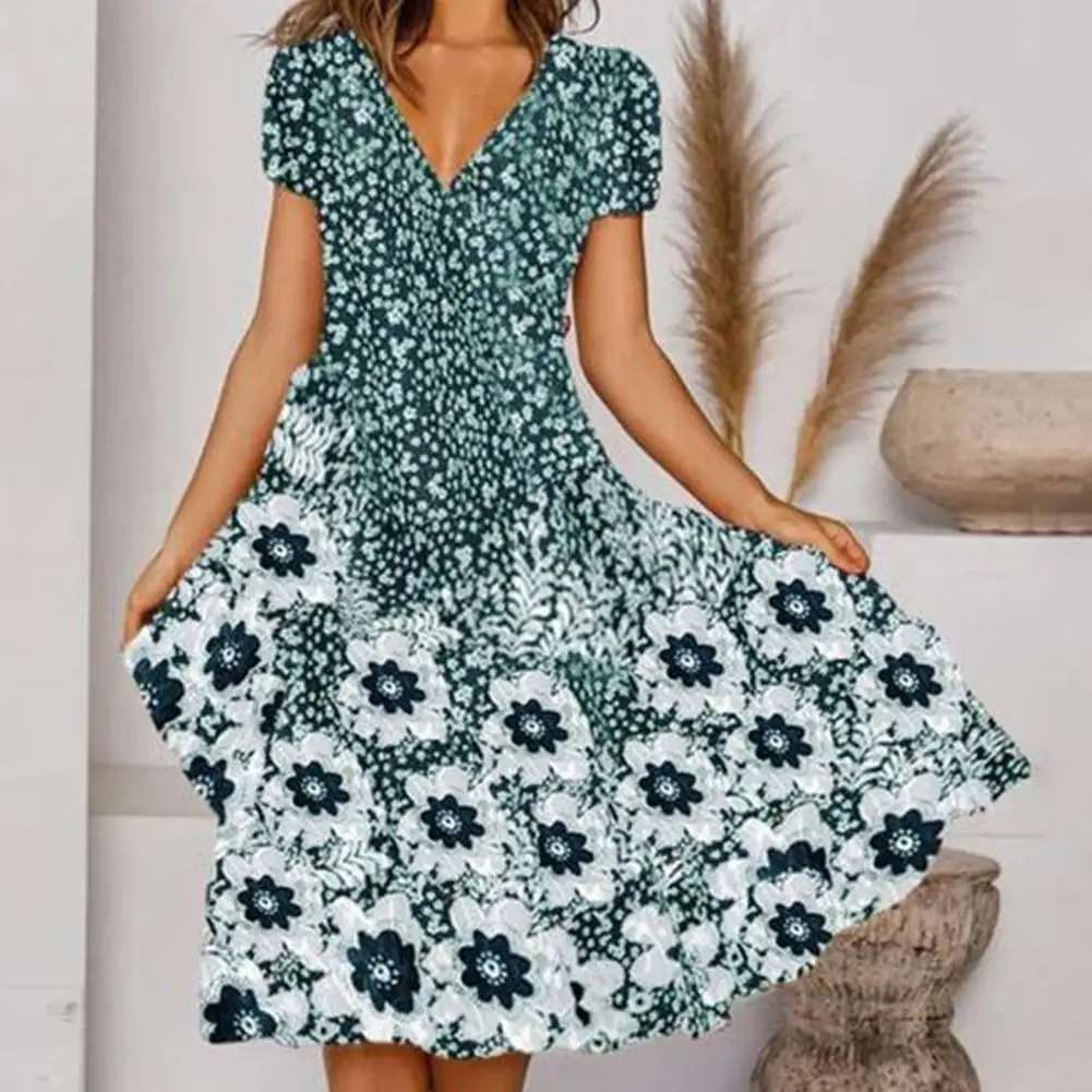 Women Dress Flower Print Loose Hem V Neck Casual Breathable Party Summer Chiffon dresses for women 2022 Female vestido
Women Dress Flower Print Loose Hem V Neck Casual Breathable Party Summer Chiffon dresses for women 2022 Female vestido