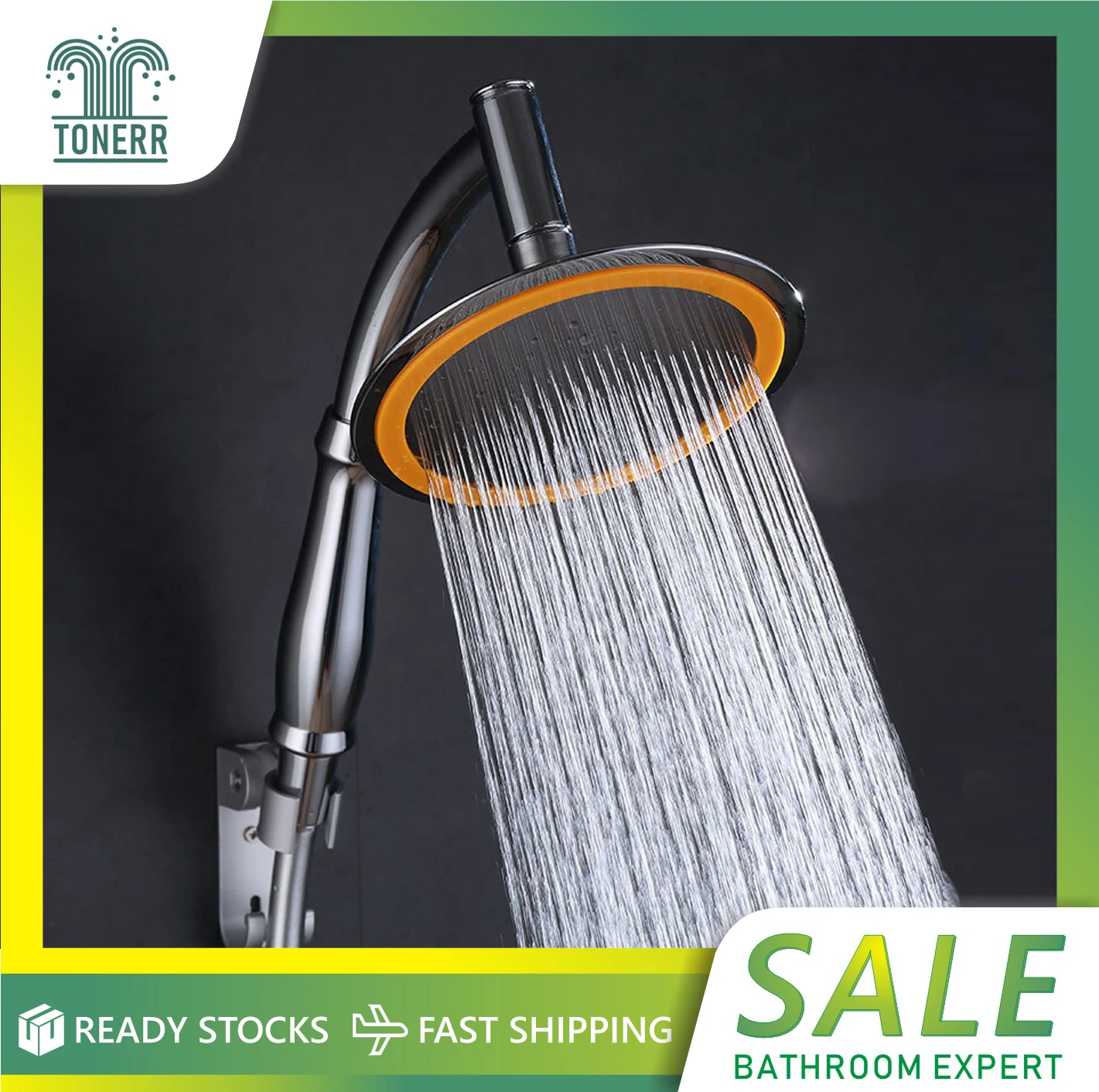 6 Inch Rainfall Top spray and Handheld Two Way Shower Head 360° Rotation Big stainless steel panel High Pressure Water Saving
6 Inch Rainfall Top spray and Handheld Two Way Shower Head 360° Rotation Big stainless steel panel High Pressure Water Saving