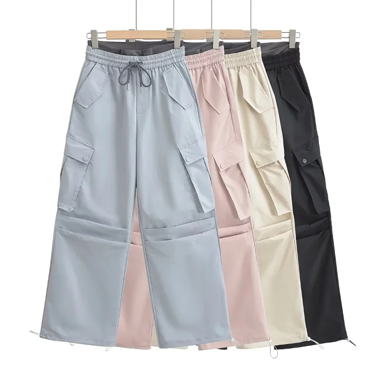 Pocket Cargo Pants Women Wide Leg Pants Vintage Y2k Streetwear Summer New Fashion Solid Loose High Waist Trousers Women Clothing
Pocket Cargo Pants Women Wide Leg Pants Vintage Y2k Streetwear Summer New Fashion Solid Loose High Waist Trousers Women Clothing