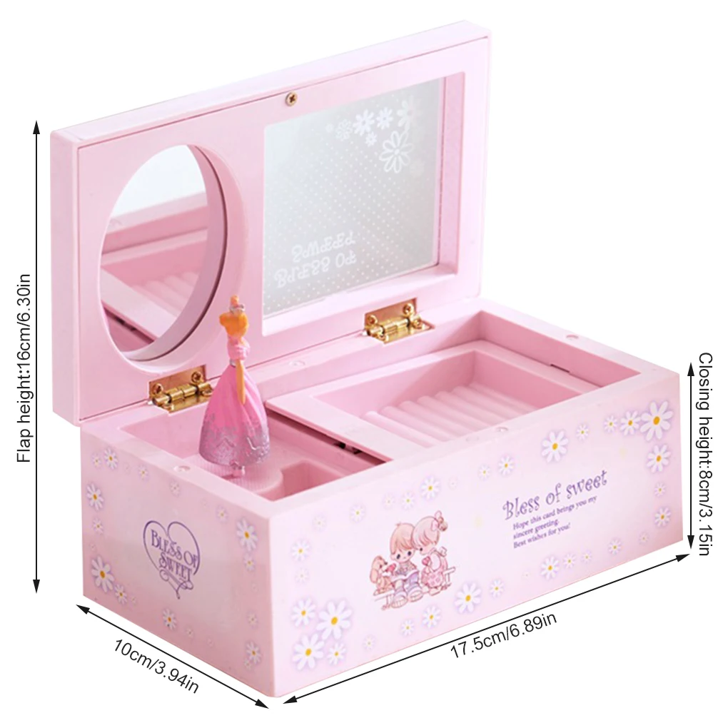 Music Box Rotating Jewelry Storage Case Rectangular Clear Musical Toy for Kids Girls Music Theme Music Box Pink Blue
Music Box Rotating Jewelry Storage Case Rectangular Clear Musical Toy for Kids Girls Music Theme Music Box Pink Blue