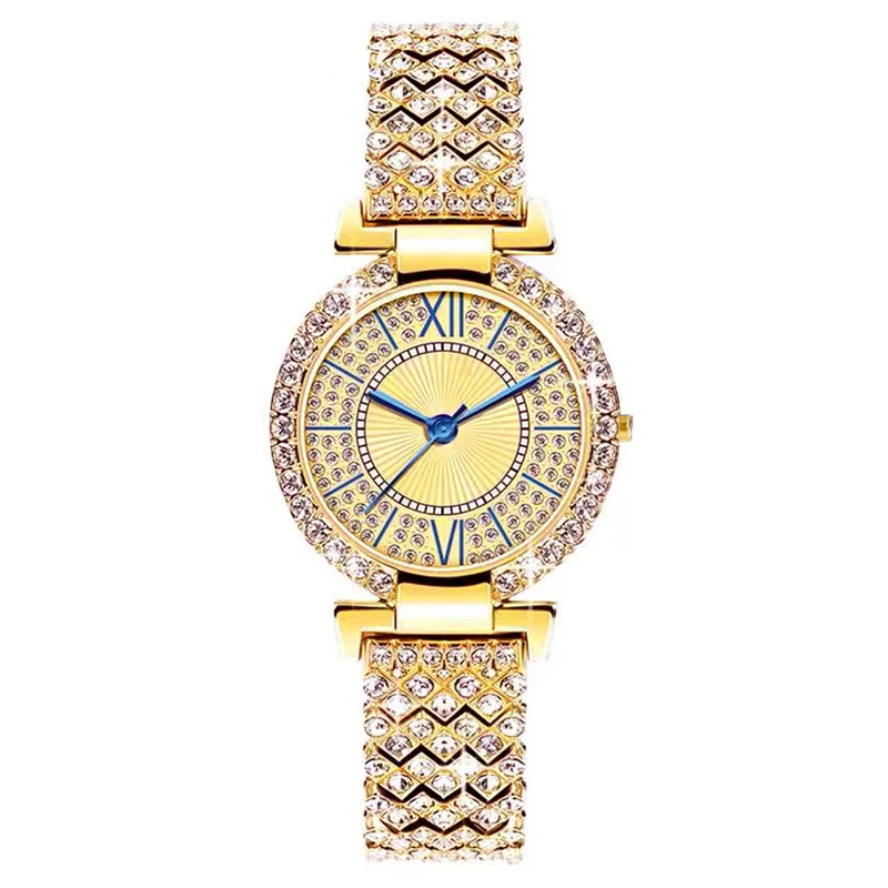 Luxury Round Quartz Stainless Dial Casual Wrist Watches Rhinestone Strap Fashionable Clock Waterproof Wristwatch for Women
Luxury Round Quartz Stainless Dial Casual Wrist Watches Rhinestone Strap Fashionable Clock Waterproof Wristwatch for Women