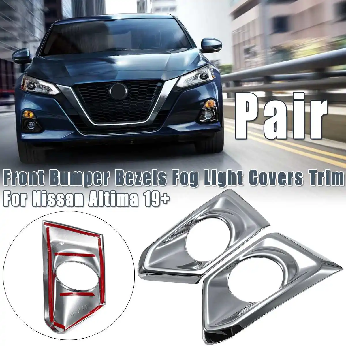 2pcs Car Front Bumper Fog Lamp Surround Grill Protector For Nissan Altima 2019 2020 Front Fog Lights Cover Cap Lamp Hoods
2pcs Car Front Bumper Fog Lamp Surround Grill Protector For Nissan Altima 2019 2020 Front Fog Lights Cover Cap Lamp Hoods