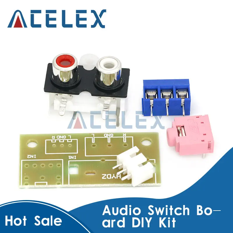 DIY Kit Audio Switch Board RCA 3.5mm Input Block For Amplifier Electronic | Instrument Parts & Accessories