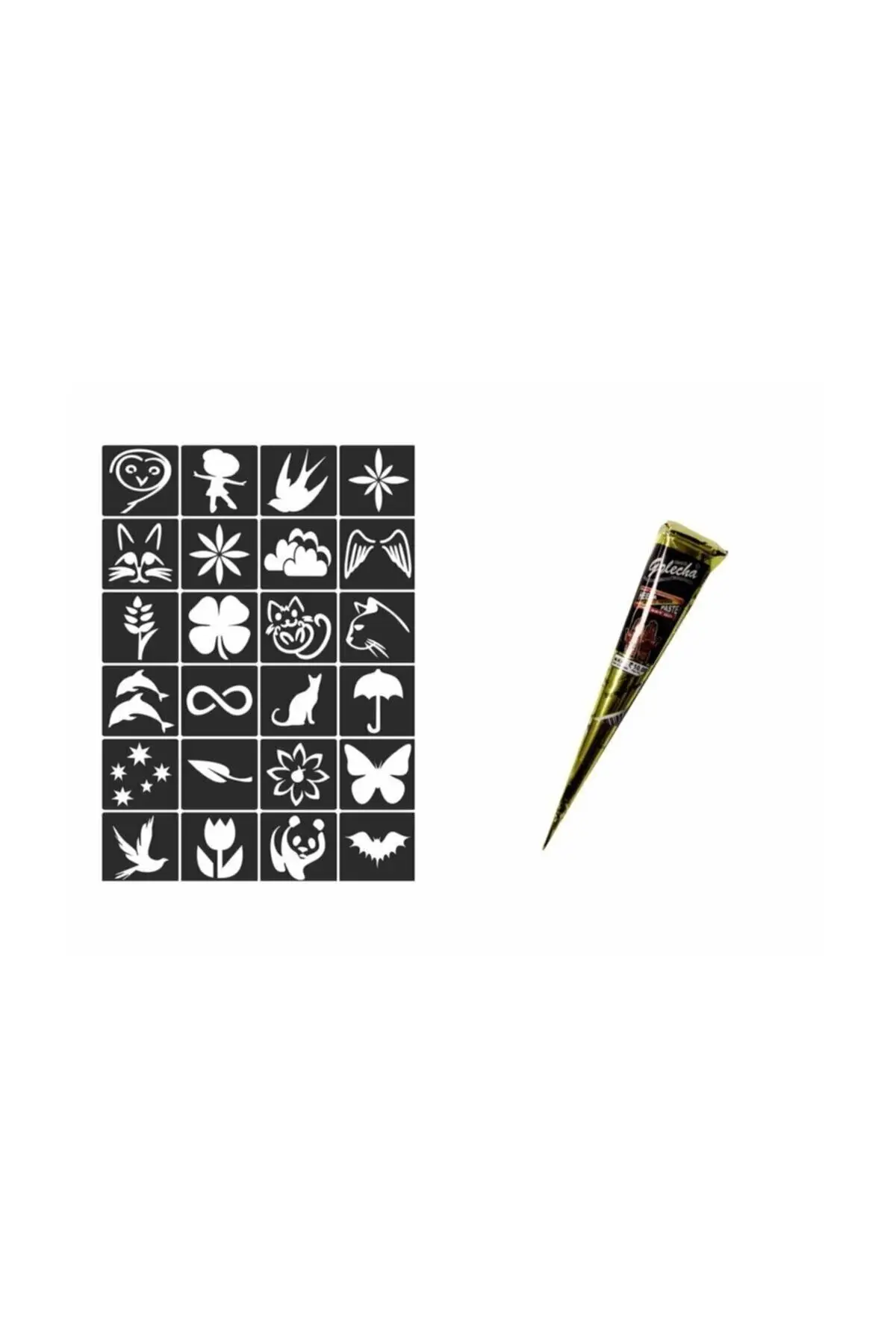 Henna Mould, temporary Tattoo Stencil + Black Golecha Indian henna henna henna powder
Henna Mould, temporary Tattoo Stencil + Black Golecha Indian henna henna henna powder