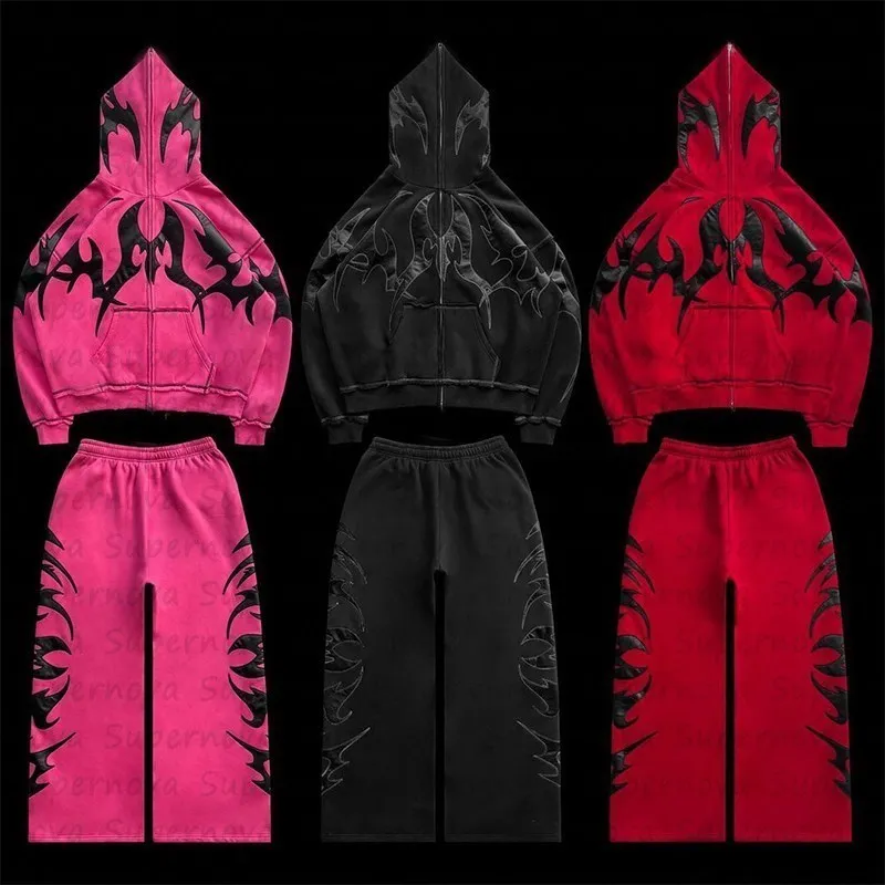 Y2K thorn pattern zipper oversized sweatshirt autumn gothic hoodie men's foam printed hoodie jacket street clothing aesthetic 
Y2K thorn pattern zipper oversized sweatshirt autumn gothic hoodie men's foam printed hoodie jacket street clothing aesthetic