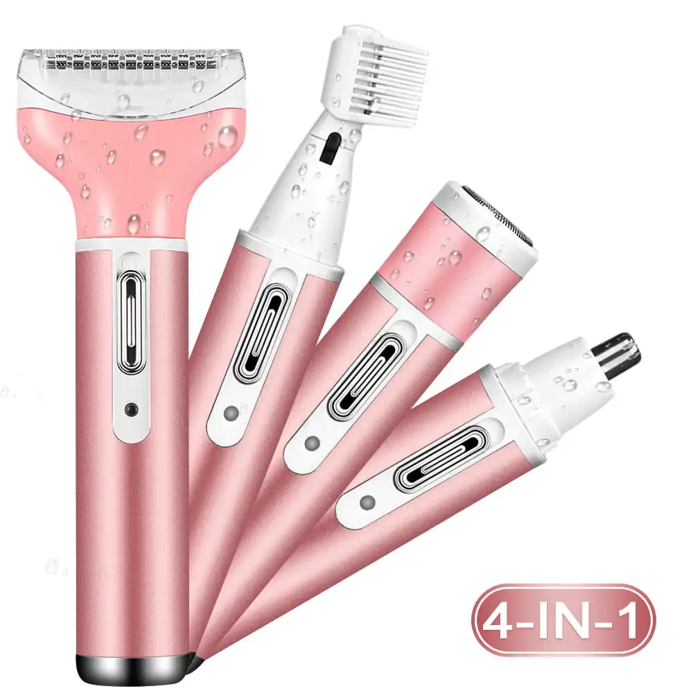 4 in 1 for Women Cordless Hair Removal Ladies Shaver Painless Body Hair Trimmer Remover Rechargeable Epilator for Bikini Facial
4 in 1 for Women Cordless Hair Removal Ladies Shaver Painless Body Hair Trimmer Remover Rechargeable Epilator for Bikini Facial