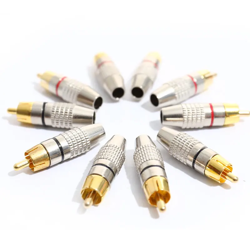 10Pcs RCA Plug Audio Video Locking Cable Male Connector Gold Plated Connectors For Audio And Video Cables
10Pcs RCA Plug Audio Video Locking Cable Male Connector Gold Plated Connectors For Audio And Video Cables