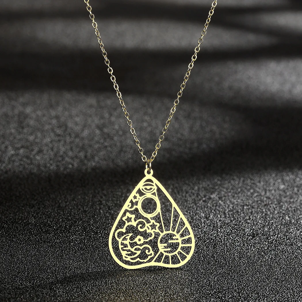 Stainless Steel Fashion New Moon Pendant Simple Star Women's Necklace Jewelry Gift 
Stainless Steel Fashion New Moon Pendant Simple Star Women's Necklace Jewelry Gift