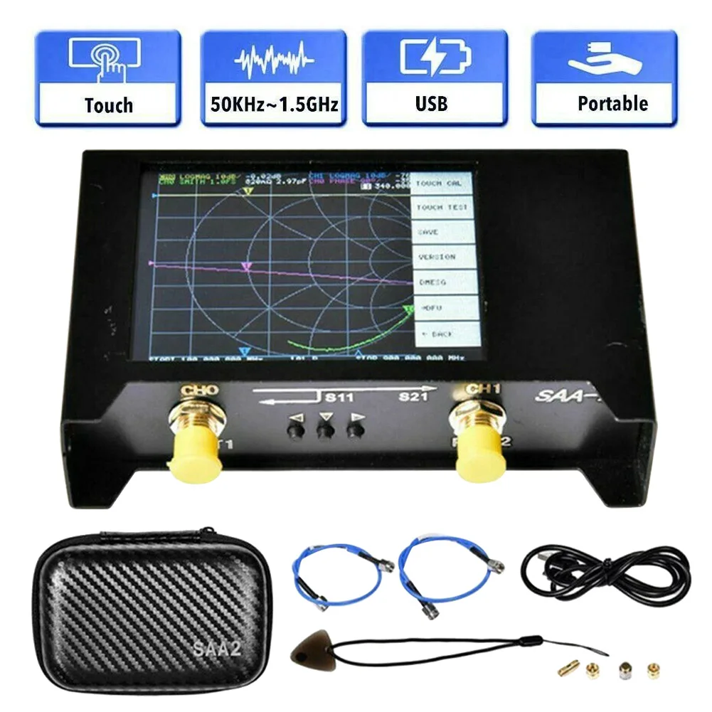 Vector Network Analyzer USB Rechargeable Electronic VHF Frequency Measuring Tools Portable Digital Display UHF VNA 50KHz-3GHz HF 
Vector Network Analyzer USB Rechargeable Electronic VHF Frequency Measuring Tools Portable Digital Display UHF VNA 50KHz-3GHz HF