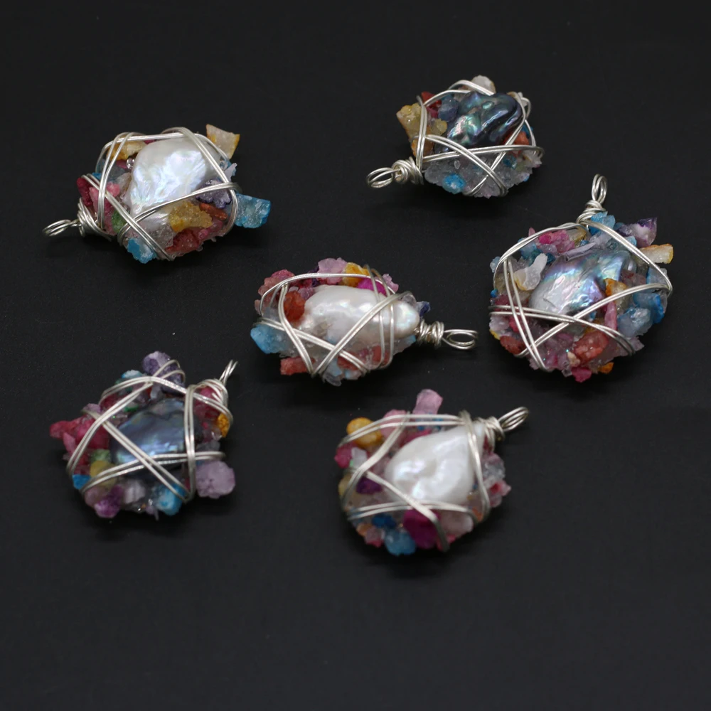 Wholesale 6PCS Natural Resin Pearl Round Copper Wire Round Pendant Crafts Making Exquisite Necklace Earrings Cahrms Jewelry Gift
Wholesale 6PCS Natural Resin Pearl Round Copper Wire Round Pendant Crafts Making Exquisite Necklace Earrings Cahrms Jewelry Gift