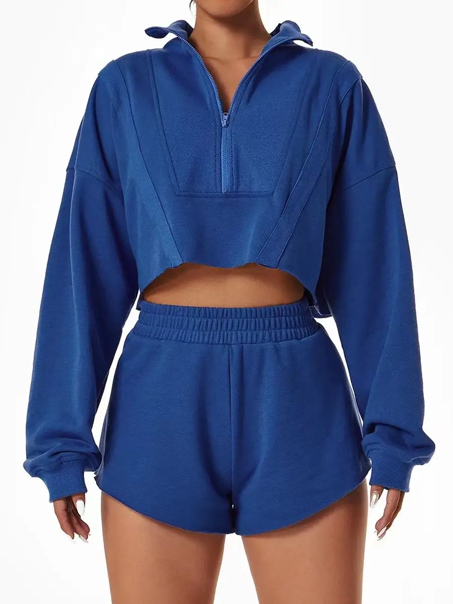 Sports Sweater Shorts Fashion Suit Autumn Loose Long-Sleeved Casual Running Tops Shorts Fitness Sportswear Fitness Clothes
Sports Sweater Shorts Fashion Suit Autumn Loose Long-Sleeved Casual Running Tops Shorts Fitness Sportswear Fitness Clothes