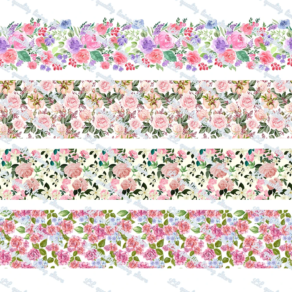 16-75MM Cartoon Roses&Flowers Printed Grosgrain Ribbon 50Yards/Roll Tape Clothing Bakery Gift Wrapping Accessory Hairbow
16-75MM Cartoon Roses&Flowers Printed Grosgrain Ribbon 50Yards/Roll Tape Clothing Bakery Gift Wrapping Accessory Hairbow