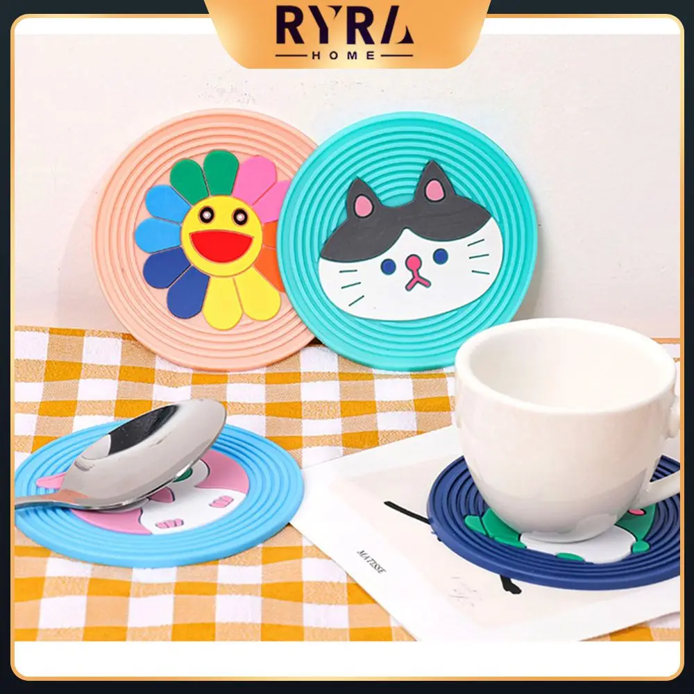 1pcs Silicone Coaster Cartoon Animal Coffee Cup Pad Mats Heat Insulation Placemat Mug Holder Pad Kitchen Accessories
1pcs Silicone Coaster Cartoon Animal Coffee Cup Pad Mats Heat Insulation Placemat Mug Holder Pad Kitchen Accessories