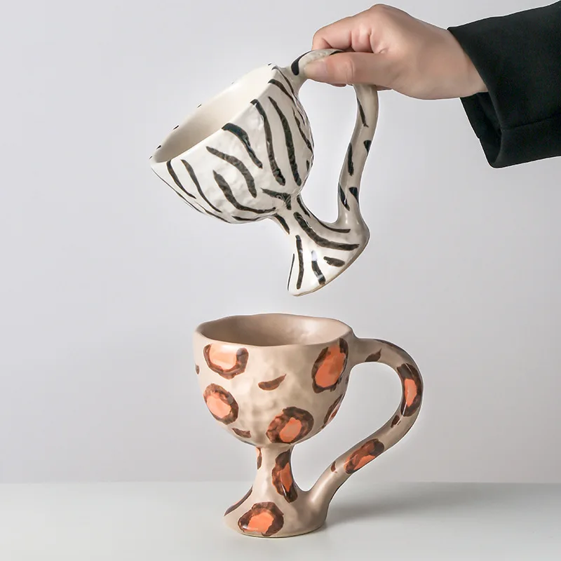 Irregular Goblet Leopard Mug Medieval Hand-painted Coffee Cup Dessert Ceramic Cup
Irregular Goblet Leopard Mug Medieval Hand-painted Coffee Cup Dessert Ceramic Cup