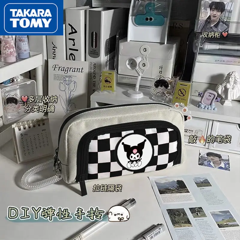 TAKARA TOMY Cute Hello Kitty Stationery Checkerboard Pencil Case Cartoon Large Capacity Pencil Case Student School Supplies Gift
TAKARA TOMY Cute Hello Kitty Stationery Checkerboard Pencil Case Cartoon Large Capacity Pencil Case Student School Supplies Gift