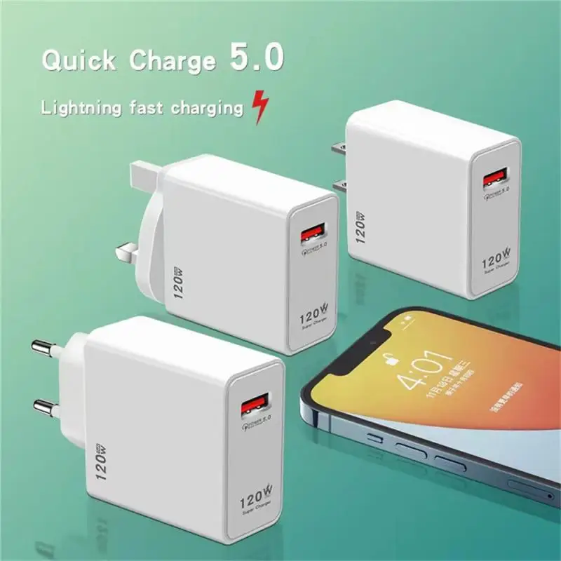 USB Charger 120W Fast Charging QC5.0 Quick Charger Mobile Phone Charger Adapter For IPhone Ipad Xiaomi Huawei Samsung
USB Charger 120W Fast Charging QC5.0 Quick Charger Mobile Phone Charger Adapter For IPhone Ipad Xiaomi Huawei Samsung