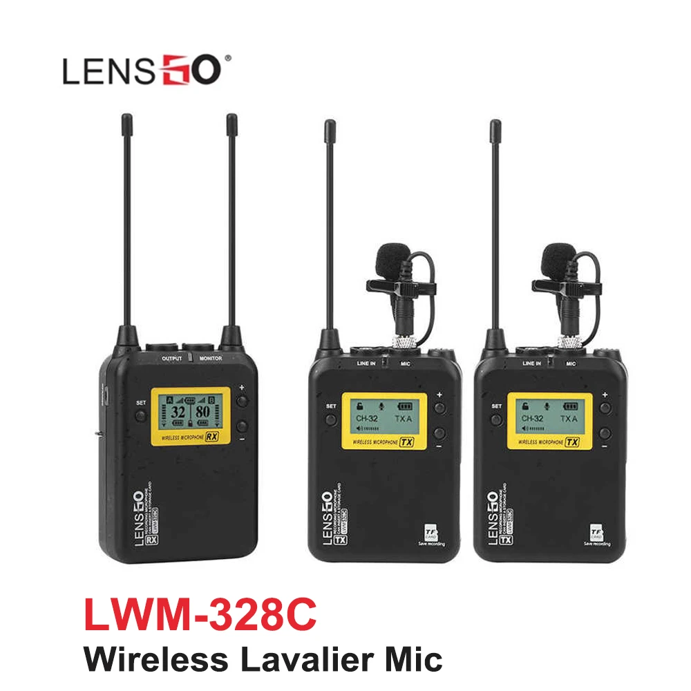LENSGO LWM-328C Wireless Lavalier Microphone System 1in1 2in1 Audio Lapel Mic for Iphone Type C Smartphones DSLR Cameras
LENSGO LWM-328C Wireless Lavalier Microphone System 1in1 2in1 Audio Lapel Mic for Iphone Type C Smartphones DSLR Cameras