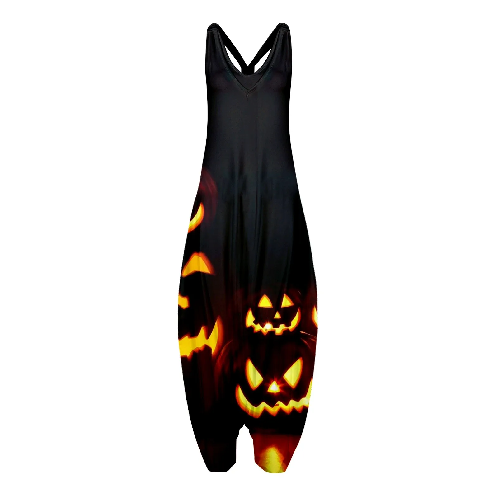 Women Jumpsuit Halloween Print Loose Large Size Rompers Casual Sleeveless Strappy Jumpsuit Fashion Floral Rompers 2022 New
Women Jumpsuit Halloween Print Loose Large Size Rompers Casual Sleeveless Strappy Jumpsuit Fashion Floral Rompers 2022 New