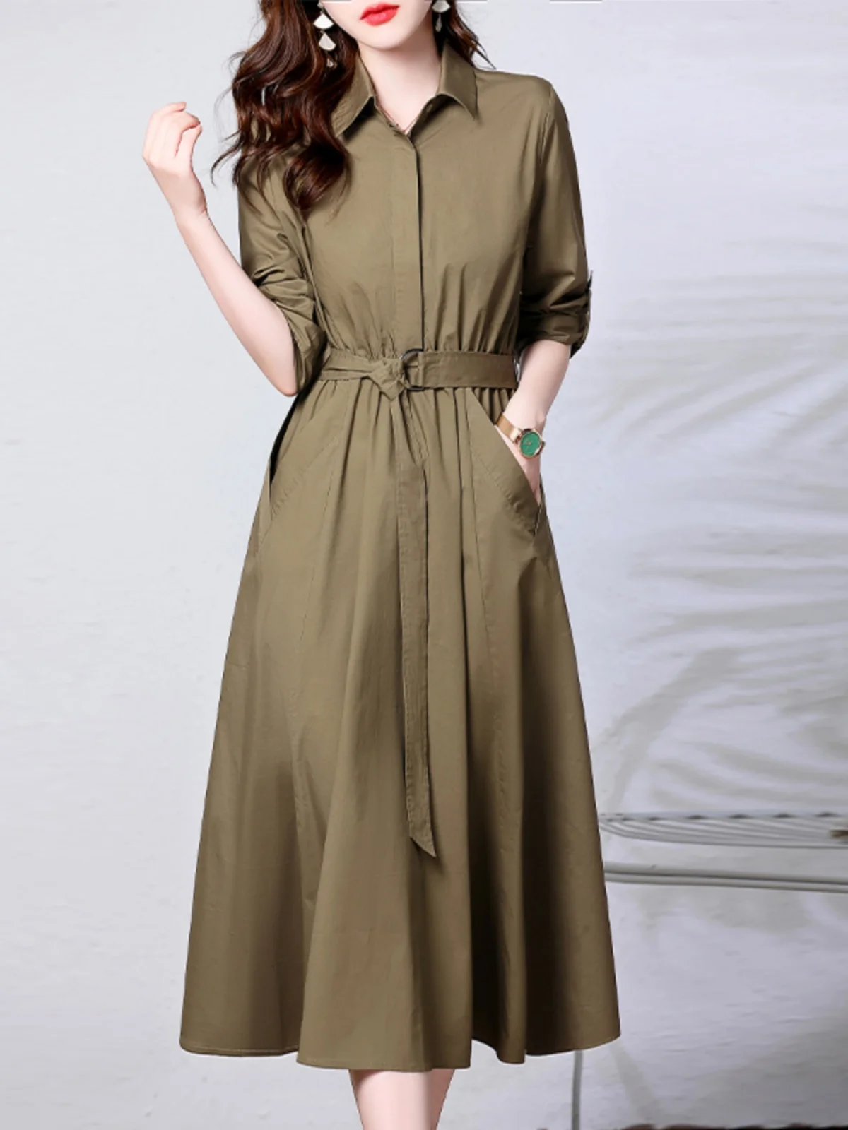 Shirt Long Sleeve Cotton Dress Women's Autumn and Winter New Brand Fashion A-line Skirt Sexy Dress Y2k Dress
Shirt Long Sleeve Cotton Dress Women's Autumn and Winter New Brand Fashion A-line Skirt Sexy Dress Y2k Dress