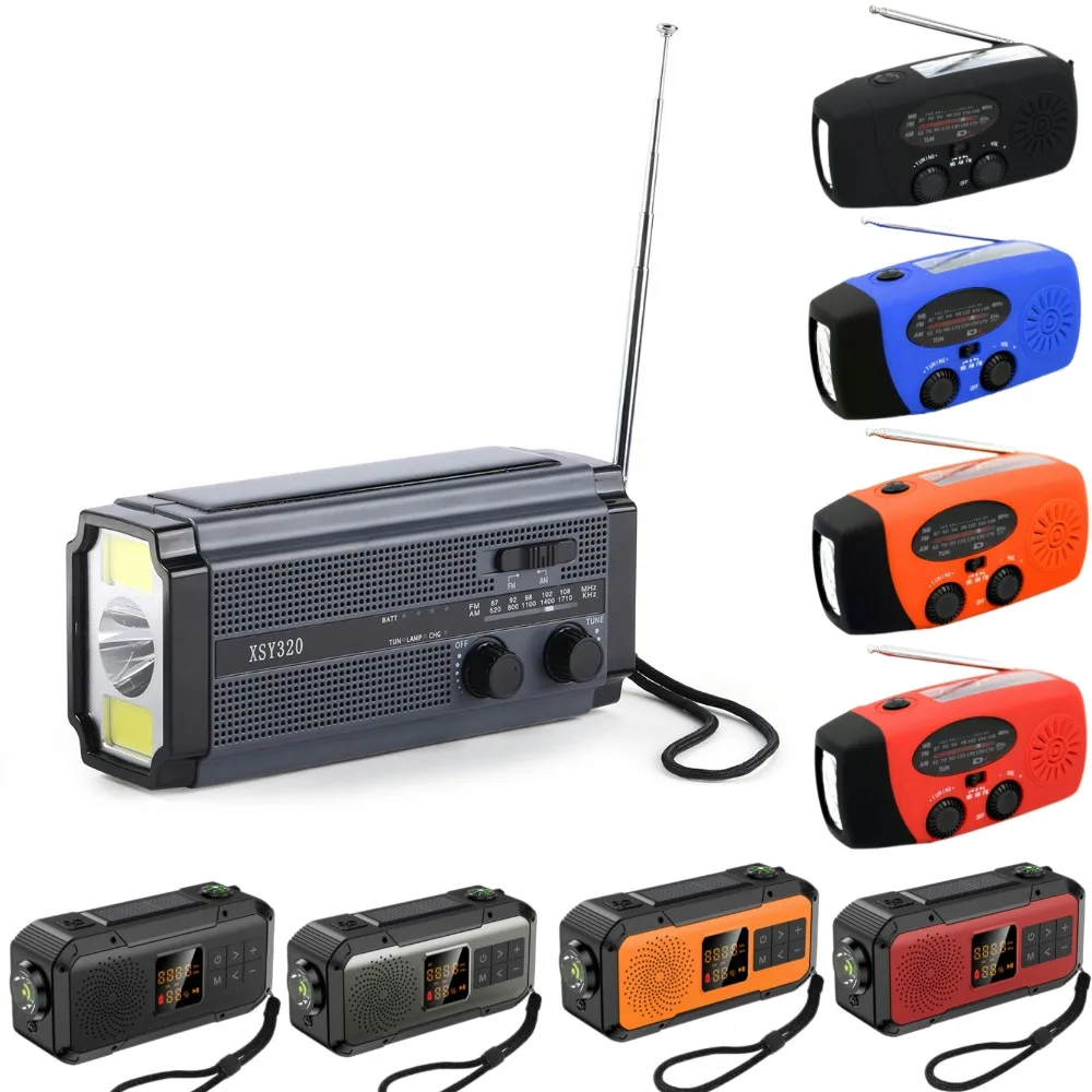 Emergency Radio 5000ah Solar Hand Crank AM/FM Phone Charger Weather Radios Survival Power Bank Reading Light Flashlight
Emergency Radio 5000ah Solar Hand Crank AM/FM Phone Charger Weather Radios Survival Power Bank Reading Light Flashlight