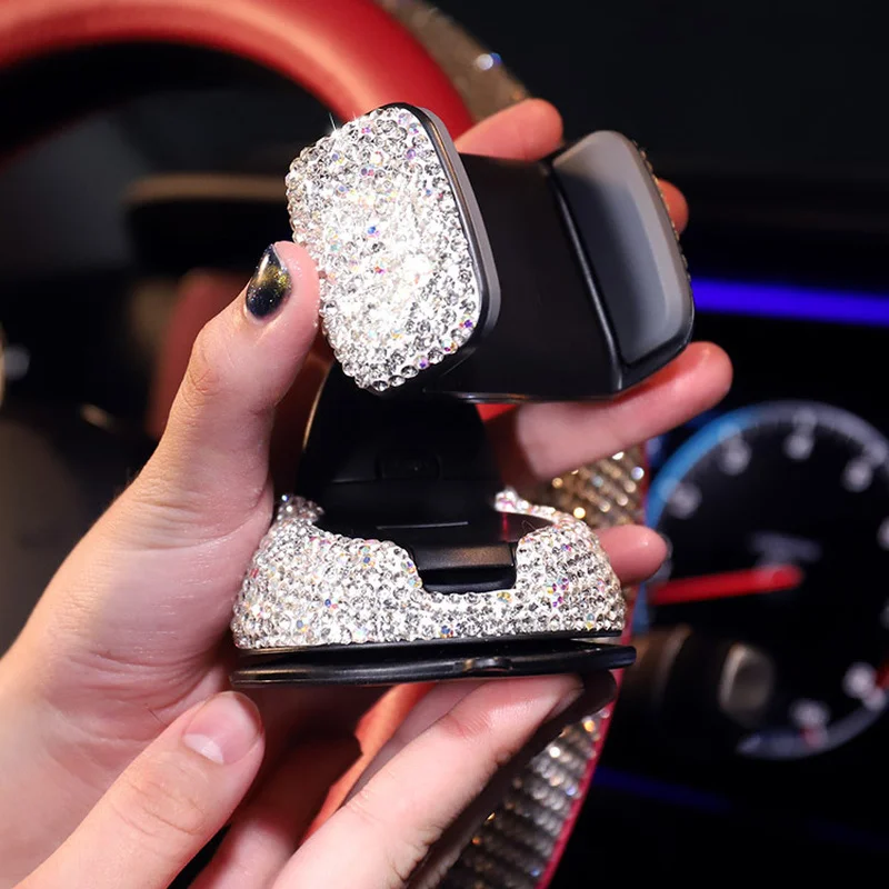 2022 NEW Diamond Crystal Car Mobile Phone Holder Interior Rhinestone Cell Phone Stand Women Dashboard Auto Suction Cup Holders
2022 NEW Diamond Crystal Car Mobile Phone Holder Interior Rhinestone Cell Phone Stand Women Dashboard Auto Suction Cup Holders