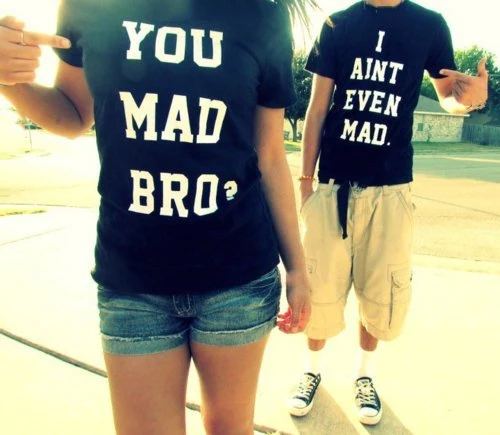 Summer Casual Funny Tshirt for Men Women Anniversary Gift You Mad Bro I AINT EVEN MAD.Couple's Tshirt Graphic Tops Tee
Summer Casual Funny Tshirt for Men Women Anniversary Gift You Mad Bro I AINT EVEN MAD.Couple's Tshirt Graphic Tops Tee
