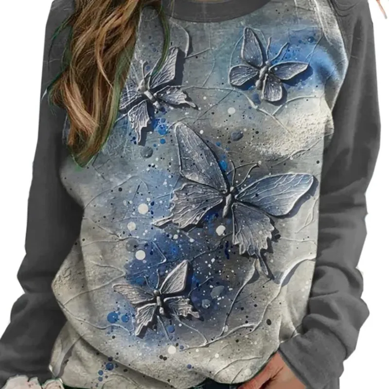 Women's Autumn/Winter 2023 New 3D Butterfly Print Pullover Casual Fashion Loose Round Neck Sweater Women's Large 4XL
Women's Autumn/Winter 2023 New 3D Butterfly Print Pullover Casual Fashion Loose Round Neck Sweater Women's Large 4XL