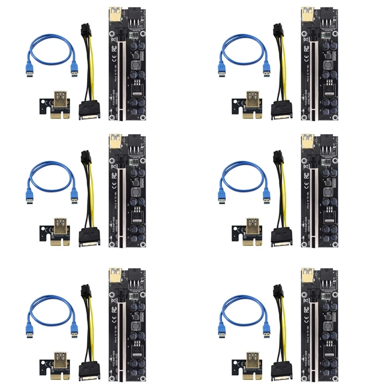 6 шт. PCI-E Райзер 009S Plus карта PCIE PCI E расширитель GPU X16 USB 3,0 до 6 контактов Переходник кабеля для майнинга видеокарты
6 шт. PCI-E Райзер 009S Plus карта PCIE PCI E расширитель GPU X16 USB 3,0 до 6 контактов Переходник кабеля для майнинга видеокарты