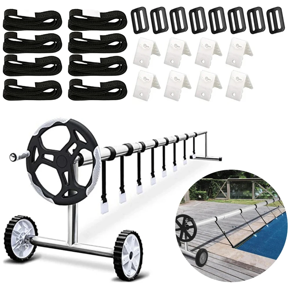 Pool Solar Cover Reel Attachment Kit Outdoor Accessories UV Protection Solar Blanket Straps Kit Swimming Pool
Pool Solar Cover Reel Attachment Kit Outdoor Accessories UV Protection Solar Blanket Straps Kit Swimming Pool