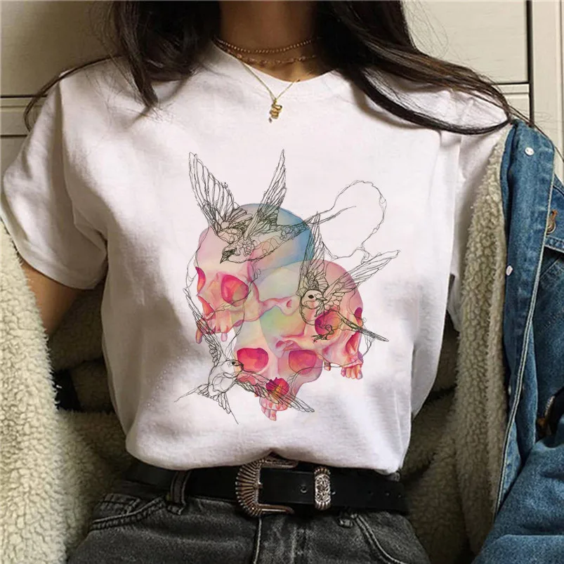 T shirt Women Short Sleeve Animal Skull Printed O-Neck Aesthetic Tops Tee T-Shirt Woman Tshirts Funny ropa mujer Droshipping
T shirt Women Short Sleeve Animal Skull Printed O-Neck Aesthetic Tops Tee T-Shirt Woman Tshirts Funny ropa mujer Droshipping