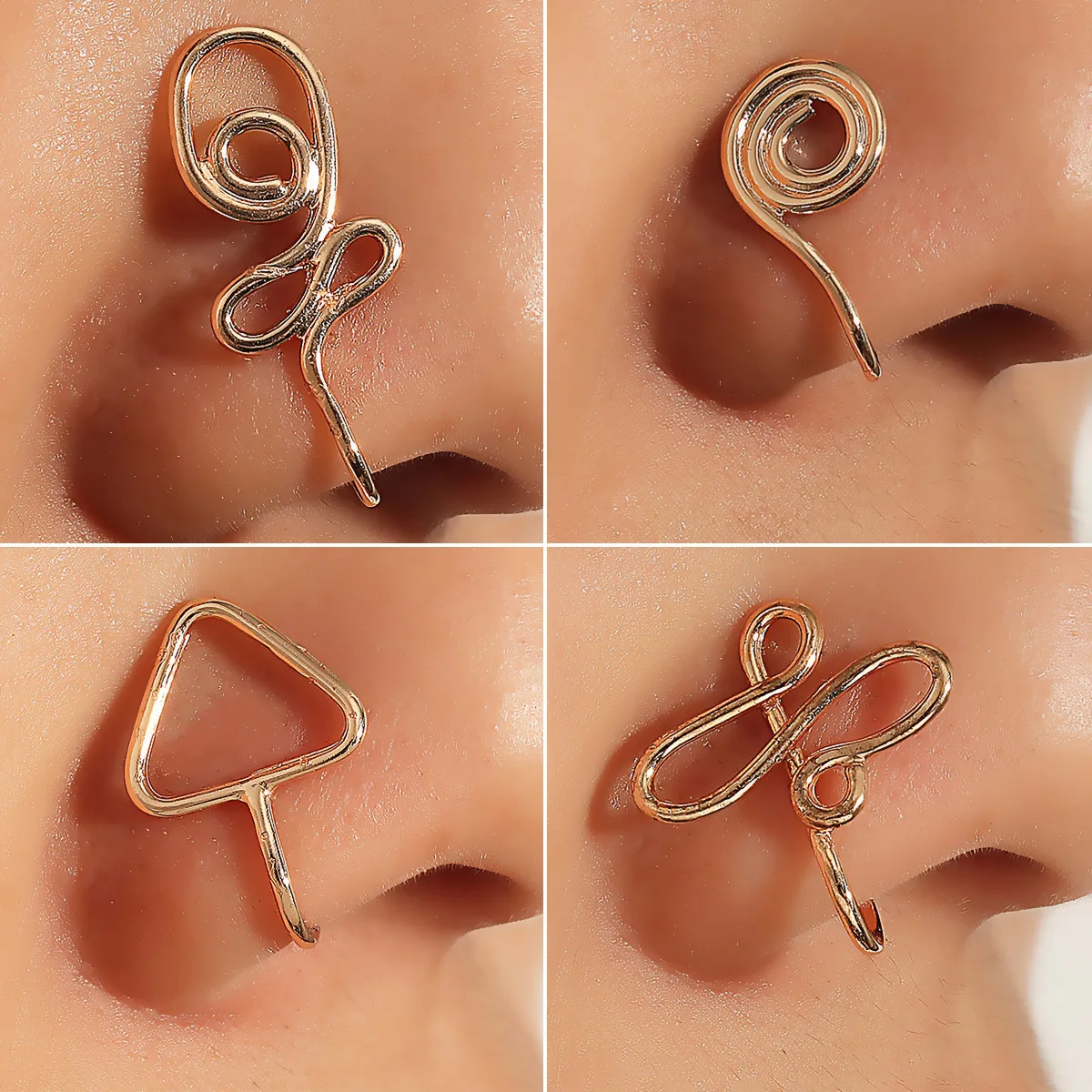 Creative Irregular Geometric Shape Nose Ring For Women U-shaped Non Piercing Nose Clip Trendy Body Jewelry
Creative Irregular Geometric Shape Nose Ring For Women U-shaped Non Piercing Nose Clip Trendy Body Jewelry