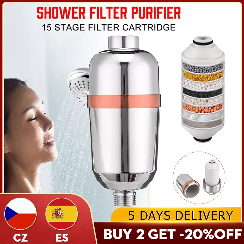 5/15 Level Water Filter Purifier Bathroom Shower Filter Bathing Water Treatment Health Softener Chlorine Removal Water Purifiers
5/15 Level Water Filter Purifier Bathroom Shower Filter Bathing Water Treatment Health Softener Chlorine Removal Water Purifiers