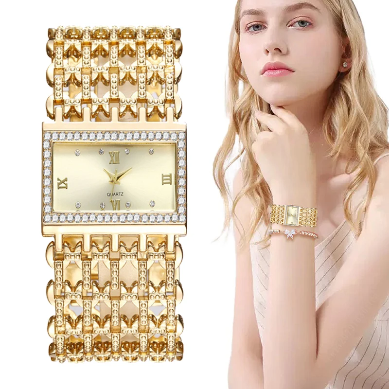 New Gift Luxury Diamond Dial Watches Women Fashion Top Qualities Ladies Quartz Wristwatches Rose Gold Strap Female Party Clock
New Gift Luxury Diamond Dial Watches Women Fashion Top Qualities Ladies Quartz Wristwatches Rose Gold Strap Female Party Clock