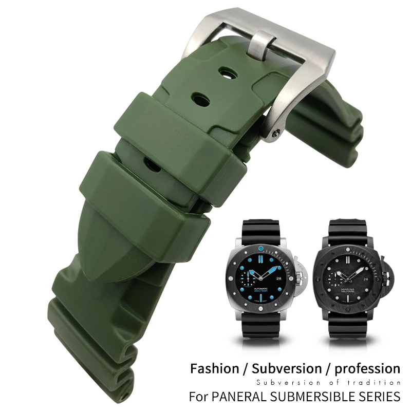 Ремешок силиконовый для часов Panerai, резиновый водонепроницаемый сменный Браслет с классической пряжкой, черный синий красный, 22 мм 24 мм 26 мм
Ремешок силиконовый для часов Panerai, резиновый водонепроницаемый сменный Браслет с классической пряжкой, черный синий красный, 22 мм 24 мм 26 мм