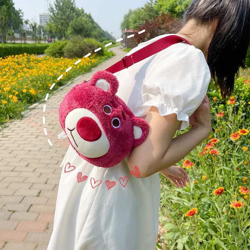 20cmGenuine Disney Kawaii Strawberry Bear Plush Crossbody Bag Cute Cartoon Strawberry Bear Plush Bag girl child Birthday Gifts
20cmGenuine Disney Kawaii Strawberry Bear Plush Crossbody Bag Cute Cartoon Strawberry Bear Plush Bag girl child Birthday Gifts