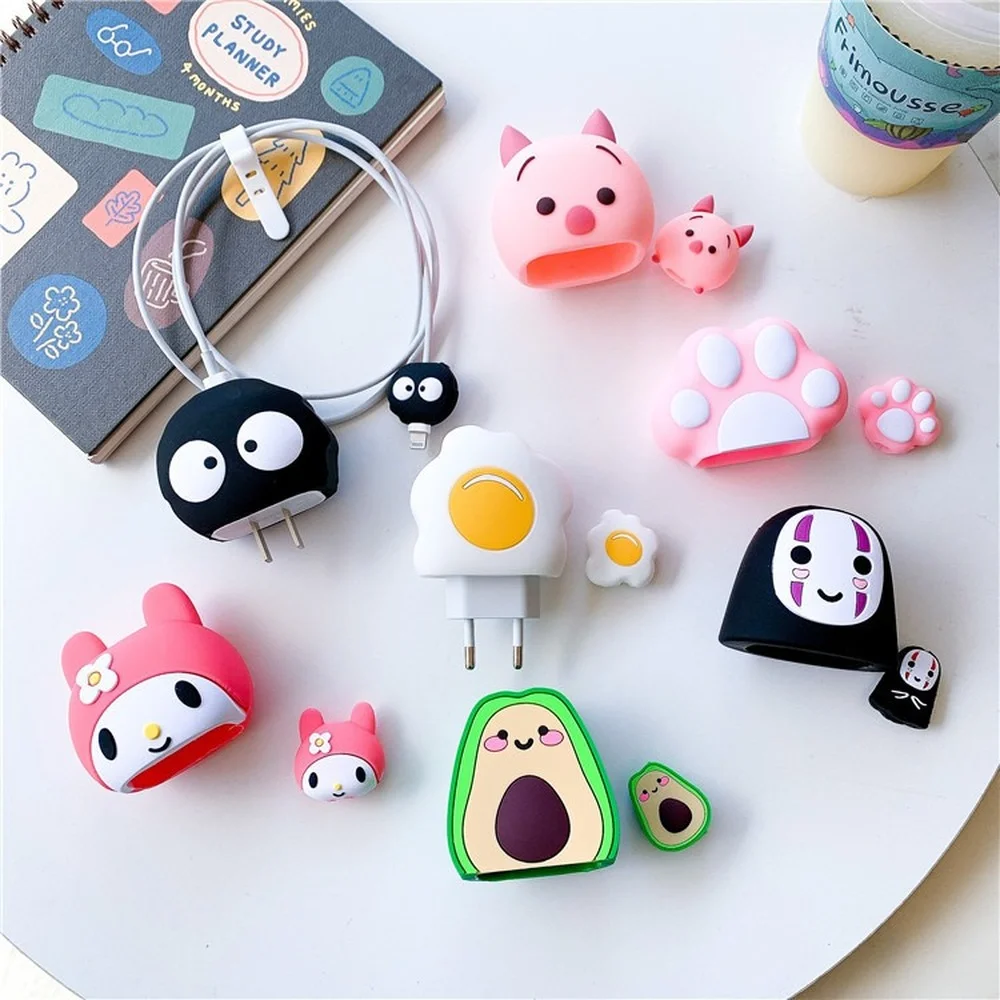 Cute 3D Cartoon Anime Soft Silicone Cable Protector Case for IPhone 11 12 13 USB 18W-20W Fast Charge Earphone Cable Organizer
Cute 3D Cartoon Anime Soft Silicone Cable Protector Case for IPhone 11 12 13 USB 18W-20W Fast Charge Earphone Cable Organizer